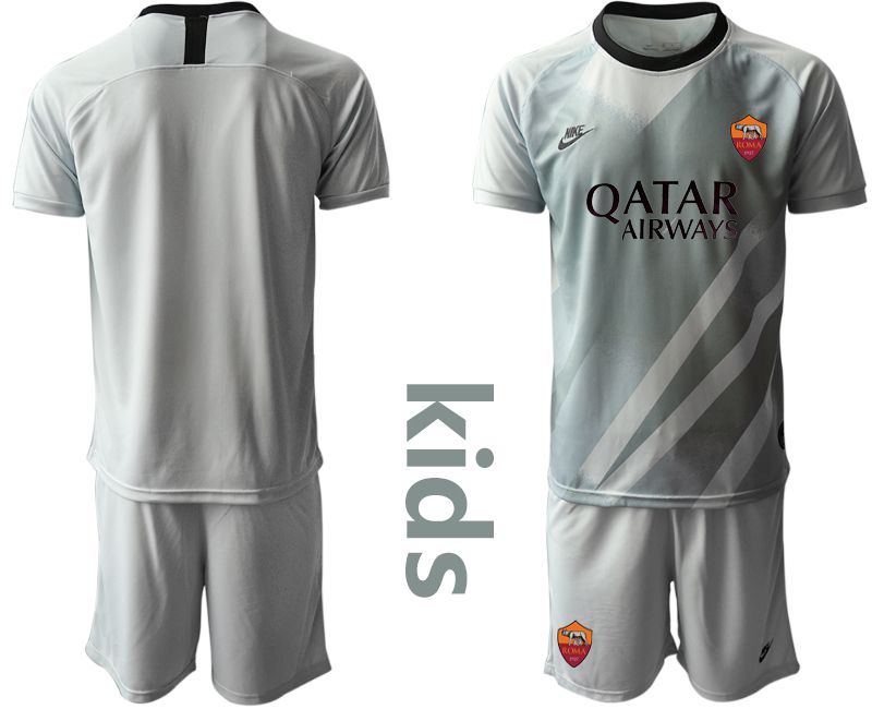 Youth 2020-2021 club Rome gray goalkeeper Soccer Jerseys->rome jersey->Soccer Club Jersey